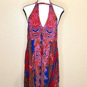 Free People Paisley Print Halter Maxi Dress Size 12